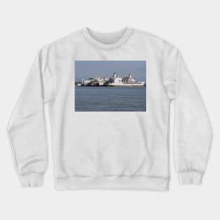 De-activated Navy ships tied up in the Ghost Fleet. Crewneck Sweatshirt